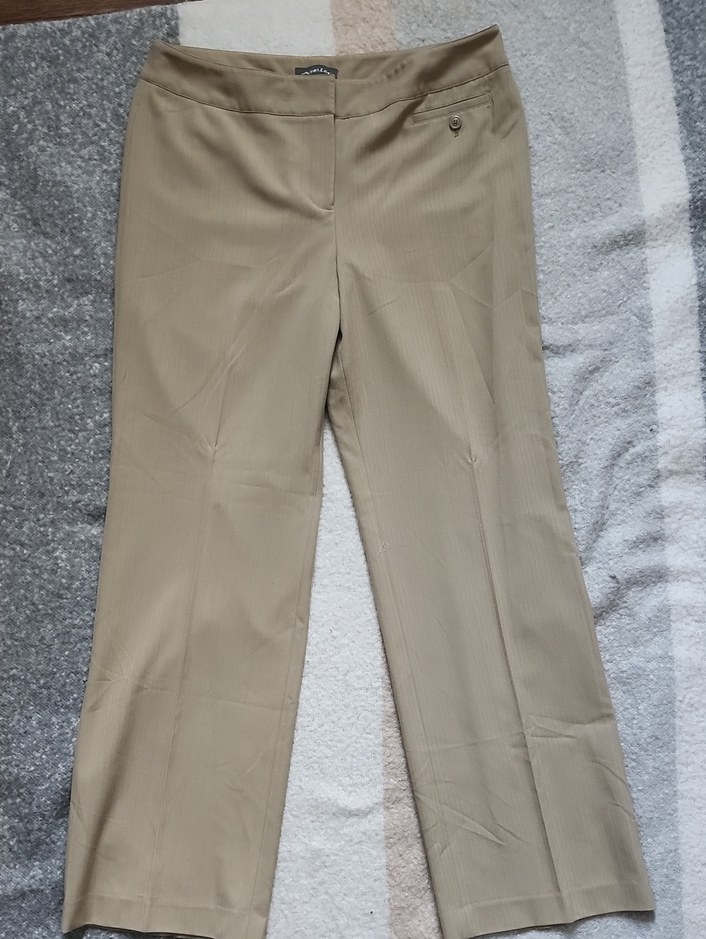 Atelier Beige Pinstriped Career Trousers Work Slacks Women’s 14 Careerwear
